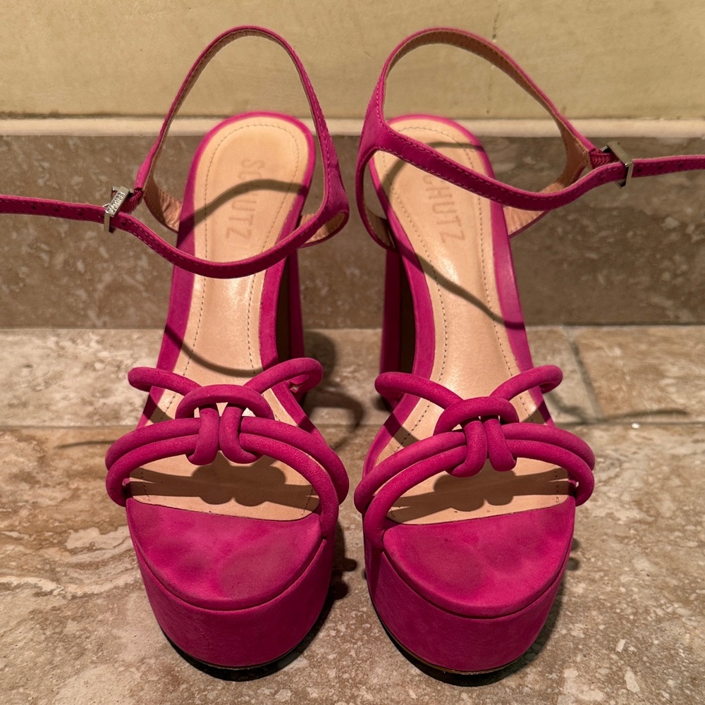 SCHUTZ Fuchsia Platform Heels